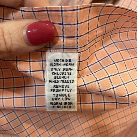 Ralph Lauren Mens 20 / 38 / 39 Tall Classic Fit Checked Button Down Shirt FLAW - Picture 5 of 11